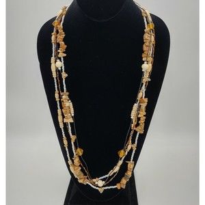 Umtha Gemstone and Wood Necklace